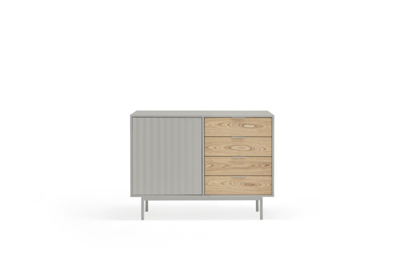 Sierra - Aparador 1P4C Gris/Roble