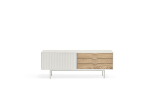 Sierra - Mueble TV 1P3C Blanco/Roble