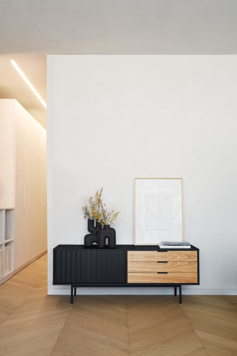 Sierra - Mueble TV 1P3C Negro/Roble - Imagen 6