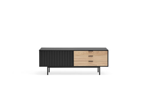 Sierra - Mueble TV 1P3C Negro/Roble