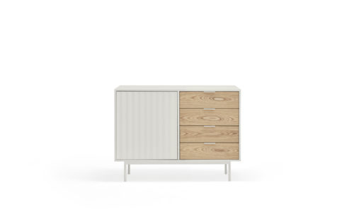 Sierra - Aparador 1P4C Blanco/Roble