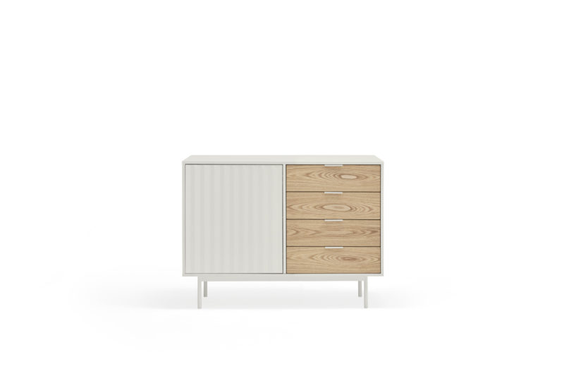 Sierra - Aparador 1P4C Blanco/Roble