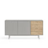 Sierra - Aparador 2P4C Gris/Roble