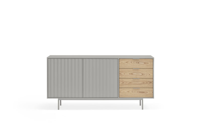 Sierra - Aparador 2P4C Gris/Roble