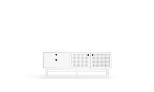 Punto - Mueble TV de 140 cm 2P2C Blanco