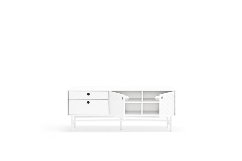 Punto - Mueble TV de 140 cm 2P2C Blanco - Imagen 3