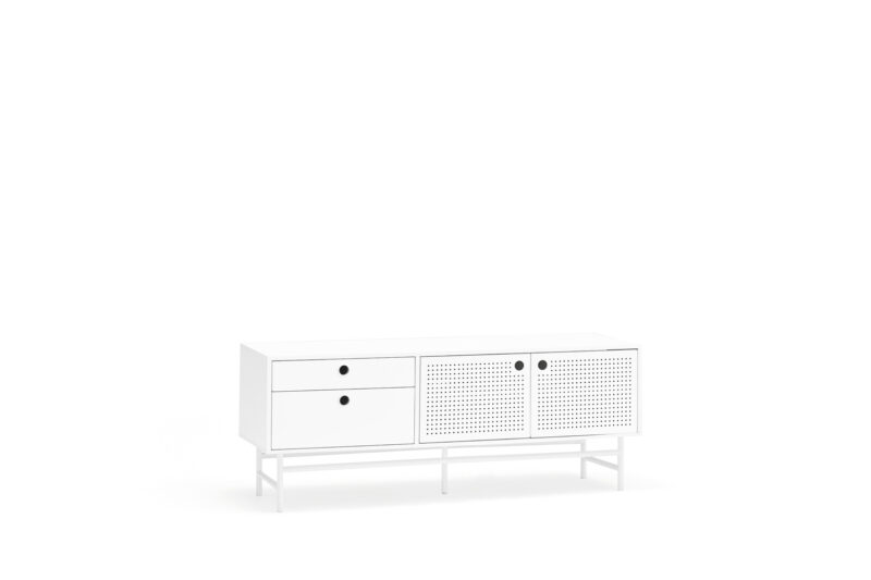 Punto - Mueble TV de 140 cm 2P2C Blanco - Imagen 2