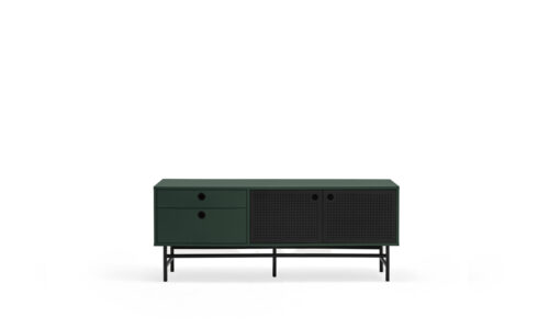 Punto - Mueble TV de 140 cm 2P2C Verde/Negro