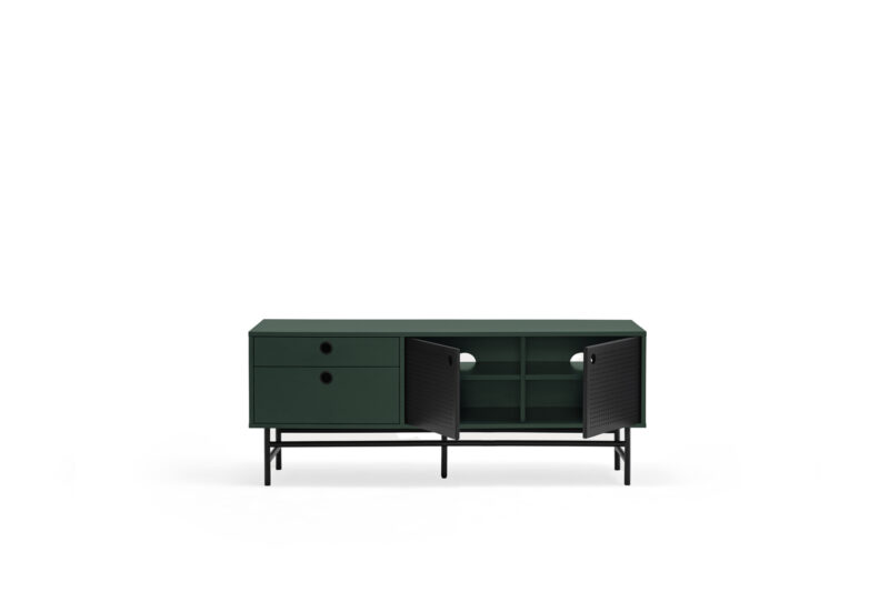 Punto - Mueble TV de 140 cm 2P2C Verde/Negro - Imagen 4