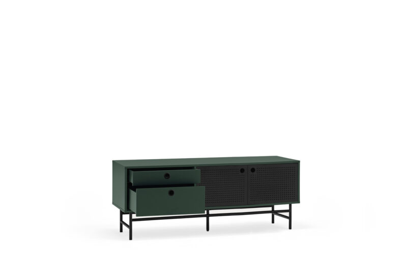 Punto - Mueble TV de 140 cm 2P2C Verde/Negro - Imagen 3