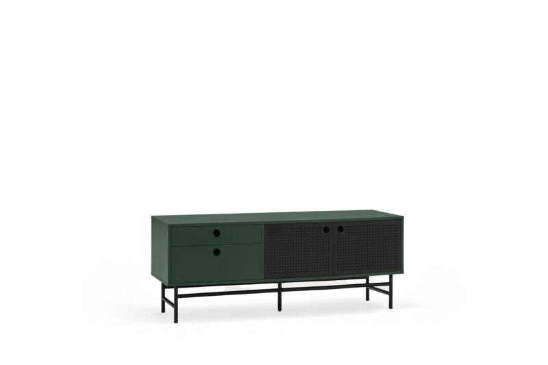 Punto - Mueble TV de 140 cm 2P2C Verde/Negro - Imagen 2