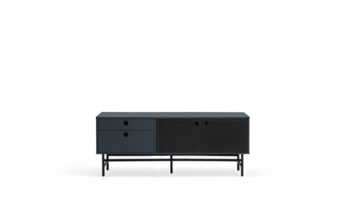 Punto - Mueble TV de 140 cm 2P2C Azul/Negro
