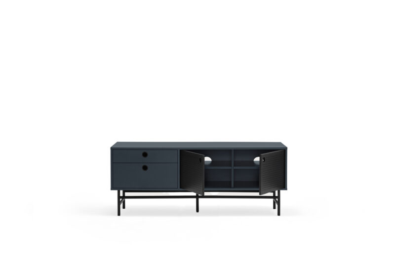 Punto - Mueble TV de 140 cm 2P2C Azul/Negro - Imagen 4