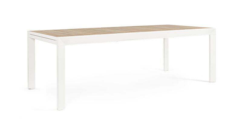 Belmar - Mesa de exterior de 220 Blanco/Natural Ext. a 340 - Imagen 4