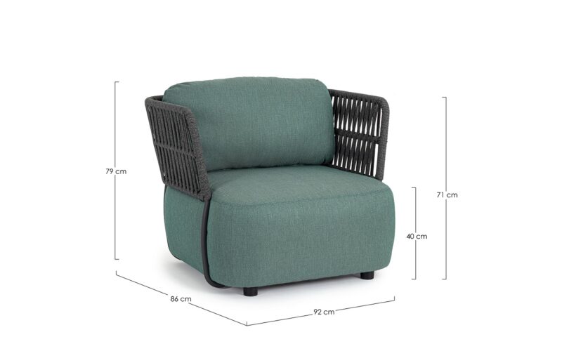 Palmer - Sillón Antracita/Jade - Imagen 5