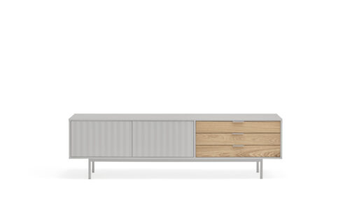 Sierra - Mueble TV 2P3C Gris/Roble