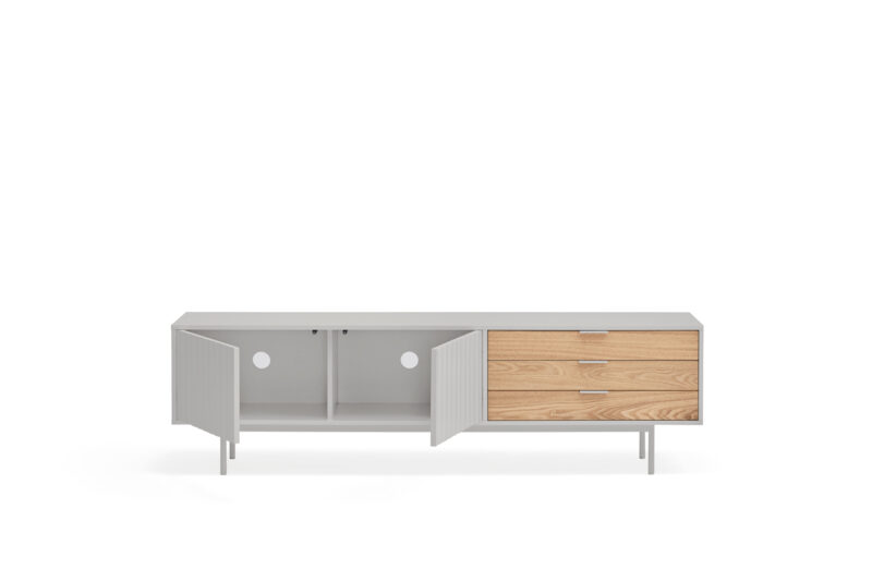 Sierra - Mueble TV 2P3C Gris/Roble - Imagen 4