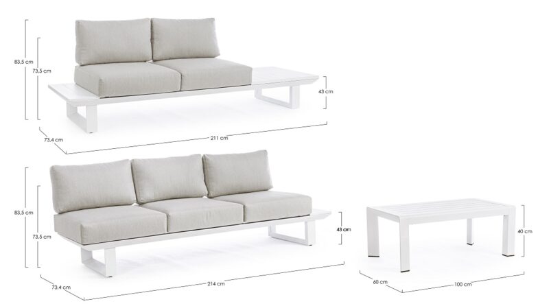 Konnor - Conjunto para terraza Blanco - Imagen 7