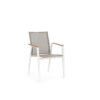 Cameron - Silla de exterior Blanca/Teca