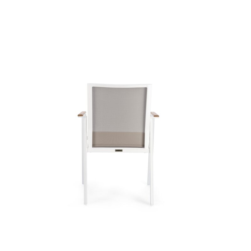 Cameron - Silla de exterior Blanca/Teca - Imagen 4