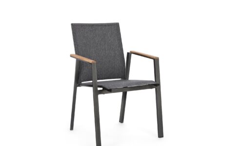 Cameron - Silla de exterior Antracita/Teca