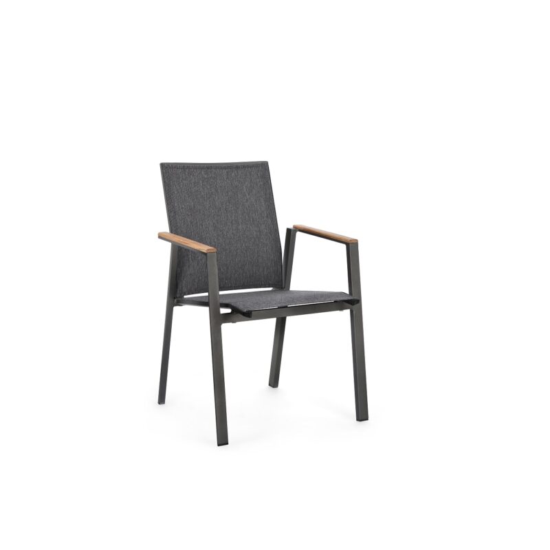 Cameron - Silla de exterior Antracita/Teca