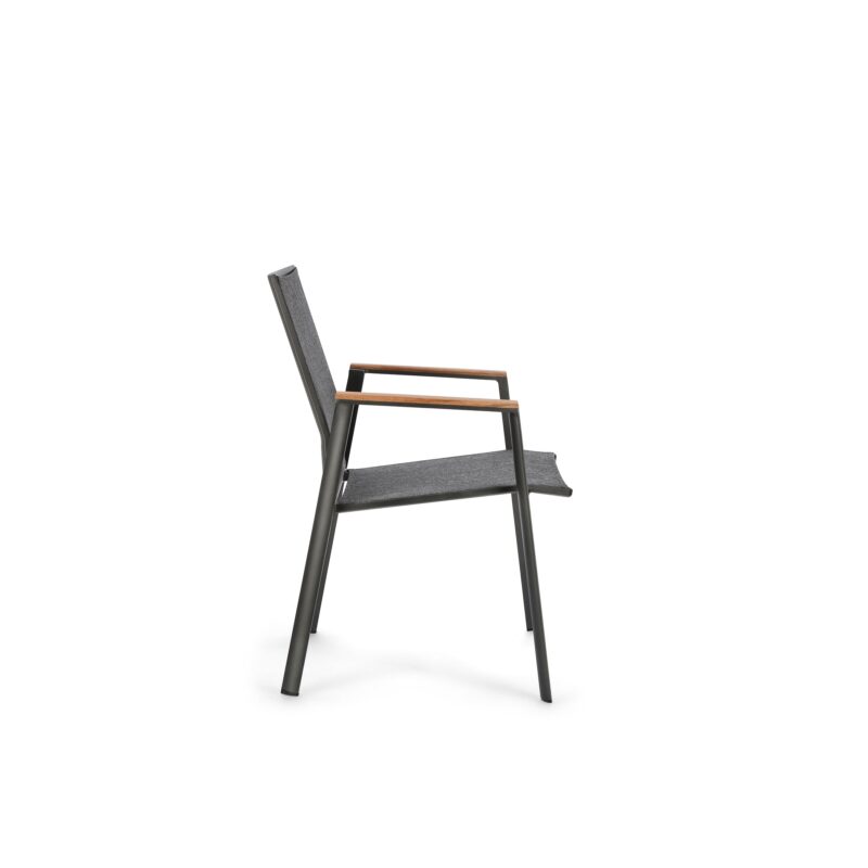 Cameron - Silla de exterior Antracita/Teca - Imagen 2