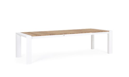 Cameron - Mesa de exterior de 228 Blanco/Teca Ext. a 294