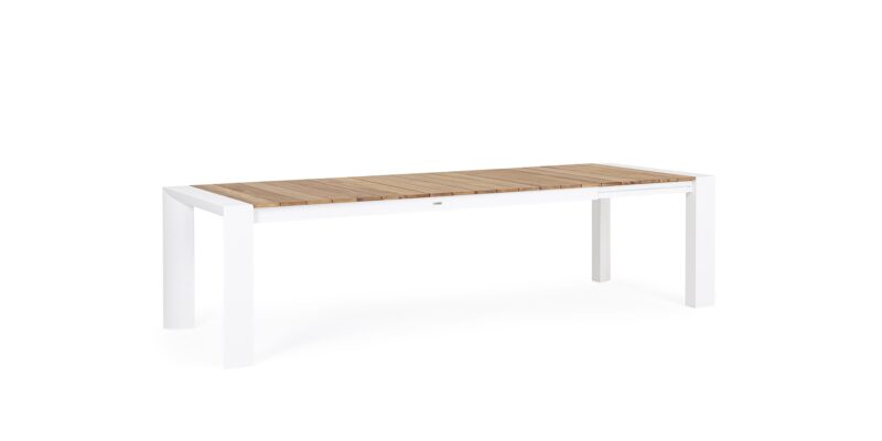 Cameron - Mesa de exterior de 228 Blanco/Teca Ext. a 294