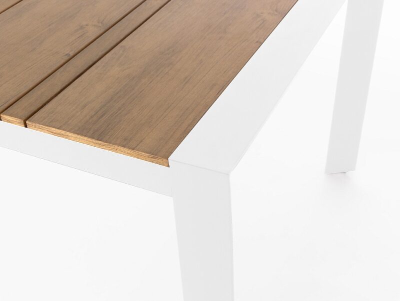 Elias - Mesa de exterior Fija de 198 cm Blanco - Imagen 5