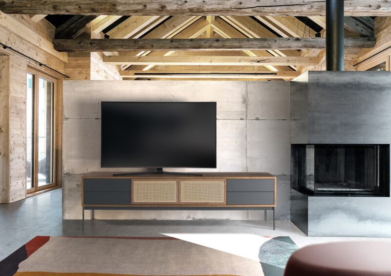 Mia, Mueble T.V de 200 cm 2P/4C Rejilla - Imagen 6