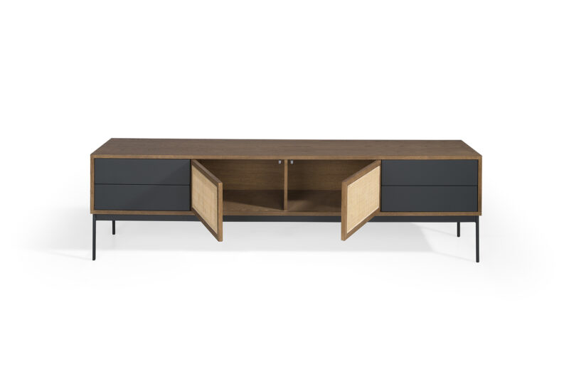 Mia, Mueble T.V de 200 cm 2P/4C Rejilla - Imagen 3