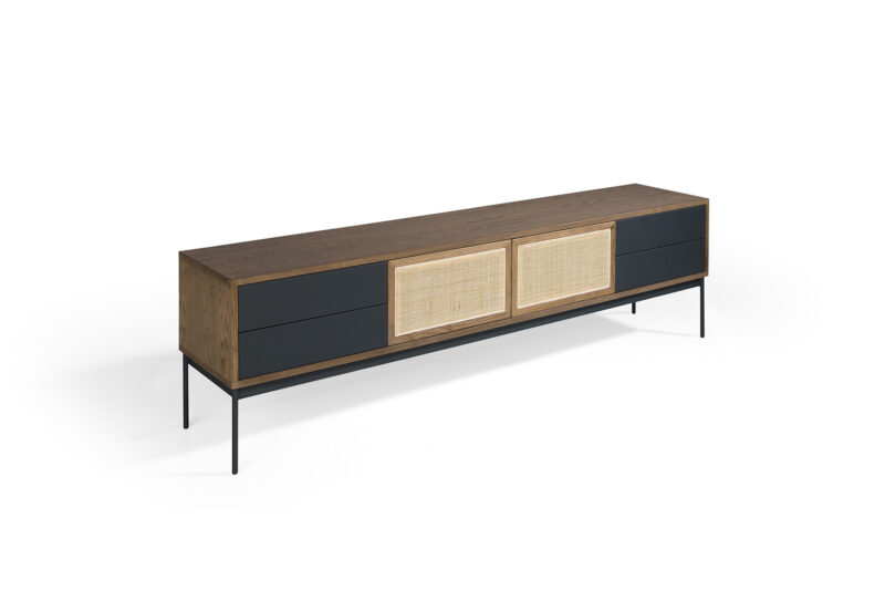 Mia, Mueble T.V de 200 cm 2P/4C Rejilla - Imagen 2
