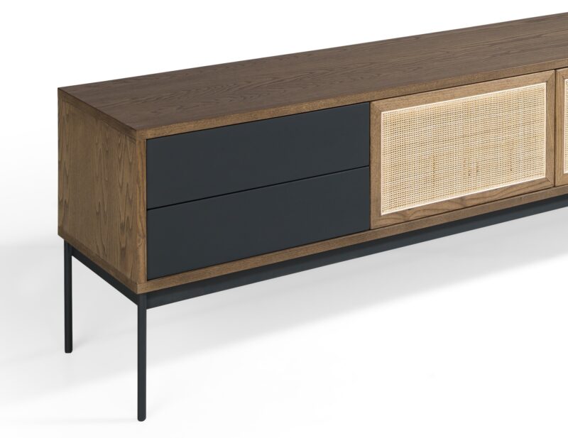 Mia, Mueble T.V de 160 cm 2P/4C Rejilla - Imagen 5