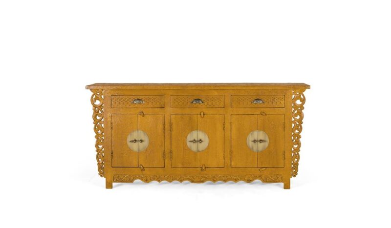 Kun - Aparador de 180 cm, con 6P/3C - Ocre