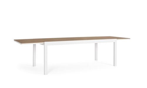 Elias - Mesa de exterior de 200 cm Blanco Ext. a 300 cm