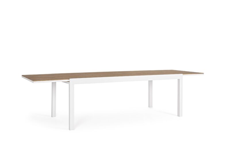 Elias - Mesa de exterior de 200 cm Blanco Ext. a 300 cm