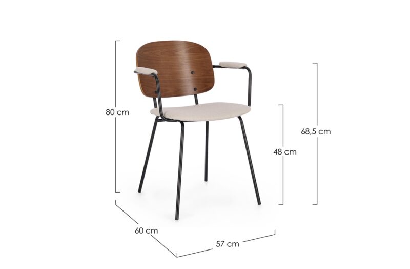 Sienna - Silla Tapizado Beige - Imagen 6