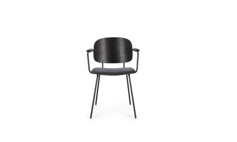 Sienna - Silla Tapizado Gris Oscuro - Imagen 2