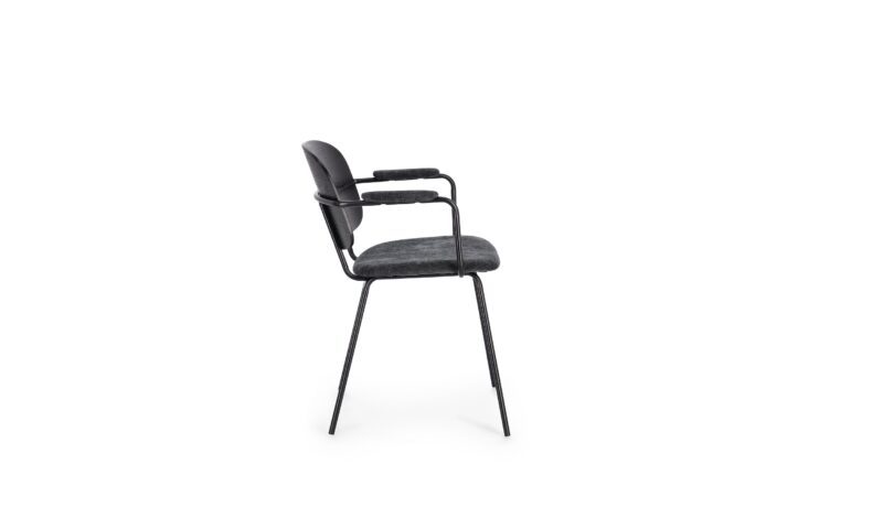 Sienna - Silla Tapizado Gris Oscuro - Imagen 4