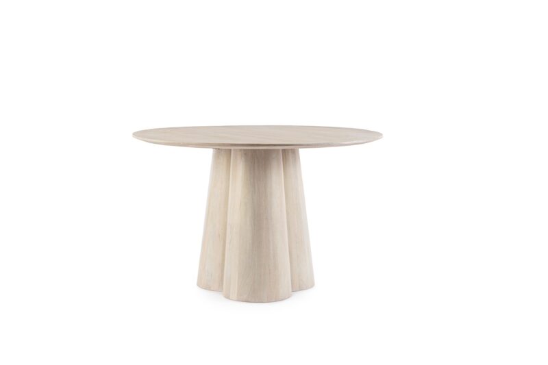 Nassor - Mesa de comedor de 120 x 120 cm Natural