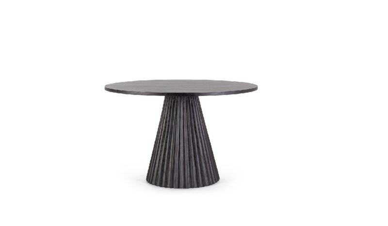 Orissa - Mesa de comedor de 120 x 120 cm Negro