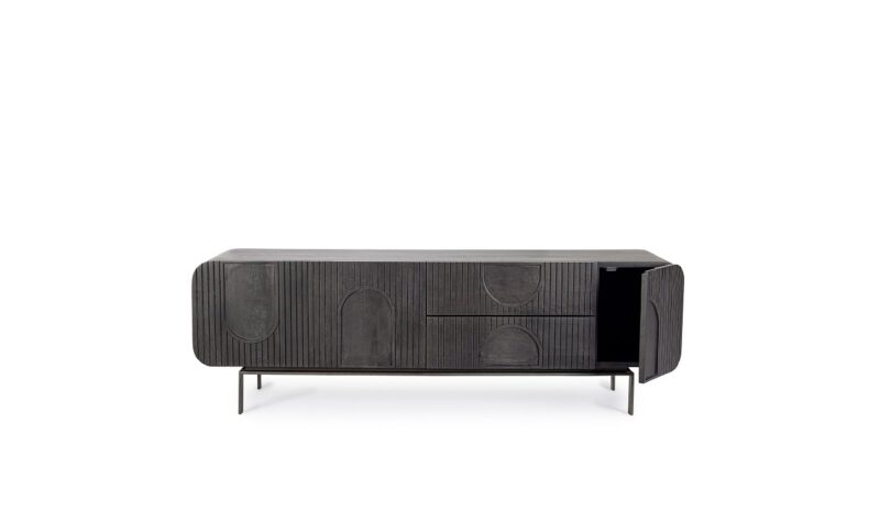 Orissa - Mueble TV de 172 cm con 3P/2C Negro - Imagen 4