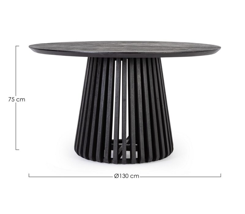 Odion - Mesa de comedor de 130 x130 Black - Imagen 3