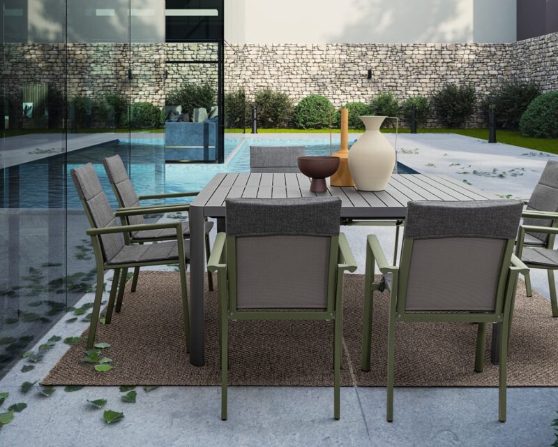 Kiplin - Mesa de exterior 149 cm Ext. a 149 - Antracita - Imagen 10