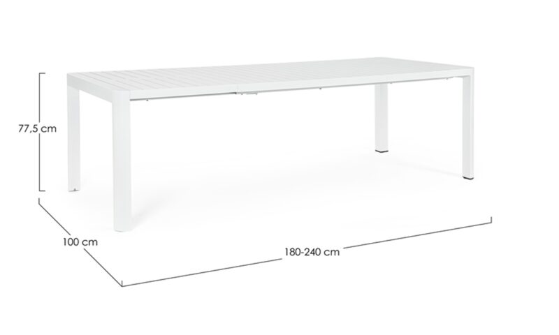 Kiplin - Mesa de 180 cm Ext. a 240 - Blanco - Imagen 6
