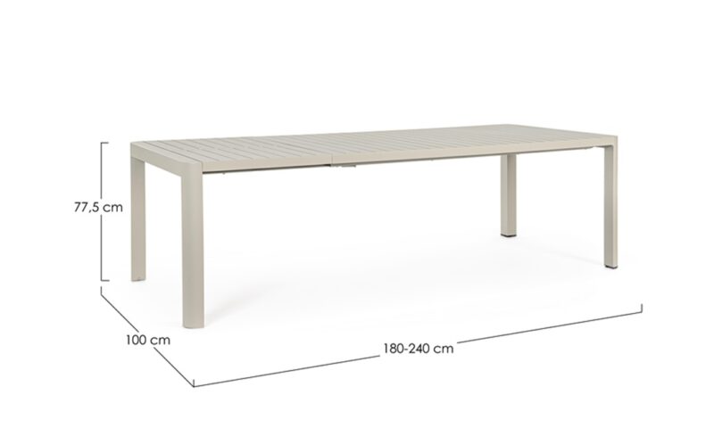 Kiplin - Mesa de exterior de 180 cm Ext. a 240 - Rastin - Imagen 6