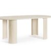 Orlando - Mesa fija Oval de 210 x 100 cm, Blanqueado