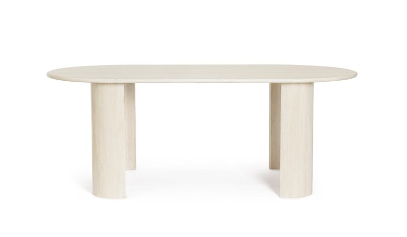 Orlando - Mesa fija Oval de 210 x 100 cm, Blanqueado - Imagen 2