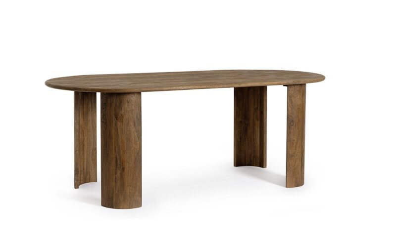 Orlando - Mesa fija Oval de 210 x 100 cm, Nogal